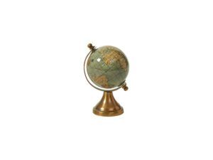 Globus med fod 14 cm shiny olive