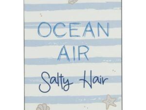 Metalskilt Ocean Air Salty Hair