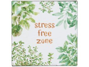 Metalskilt Stress free zone