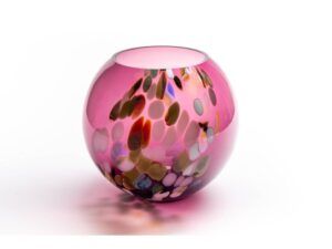 Anna Von Lipa krystal vase Mulberry