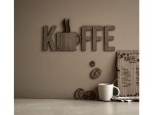 Bogstav KFFE + kop Valnød