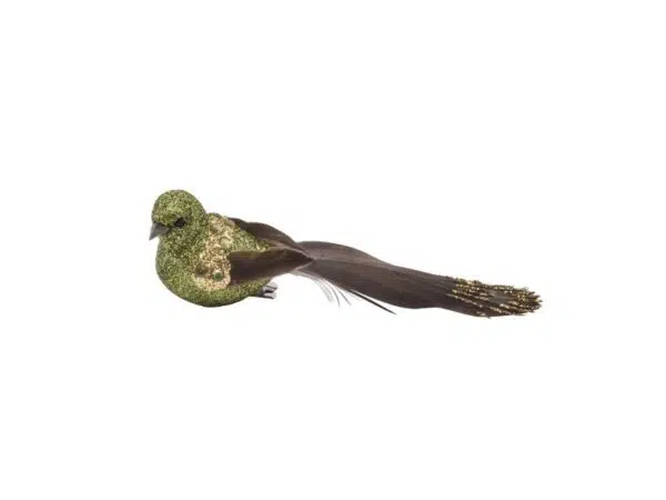 Deko fugl med naturhale Grøn