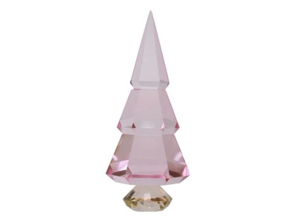 Krystal juletræ Pink 16 cm