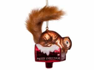 Vondels julekugle Egern på postkasse