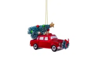 Vondels julekugle Bil med juletræ