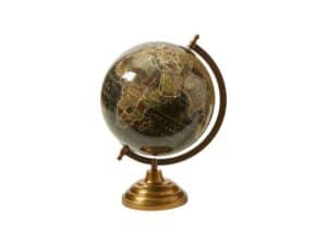Globus med fod 33 cm Sort