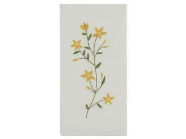 Serviet Flora gule blomster 16 stk