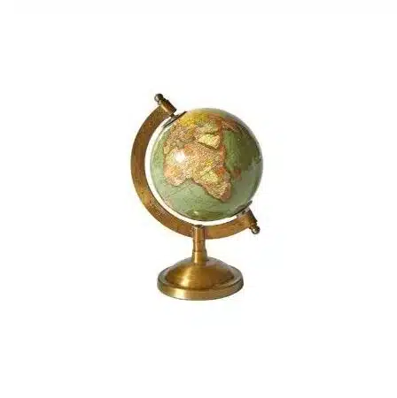 Globus med fod 18 cm Shiny Aqua