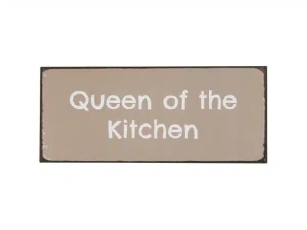 Metalskilt Queen of the kitchen