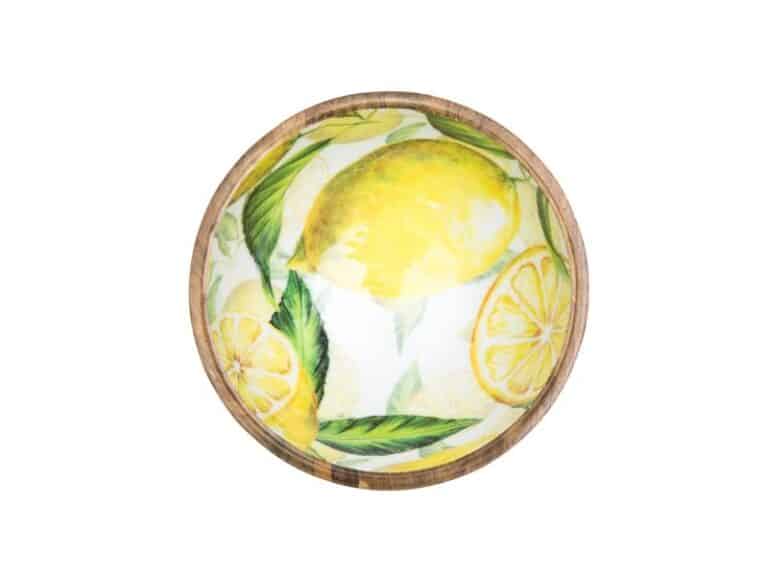 Skål i mangotræ Lemon 25 cm