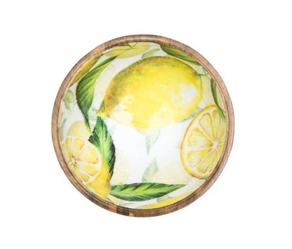 Skål i mangotræ Lemon 25 cm
