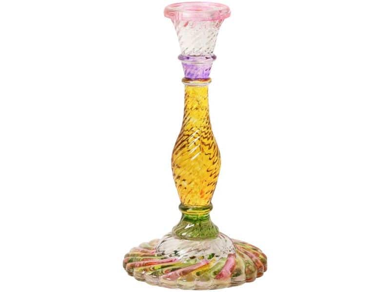 Au Maison Lysestage i glas Multicolor 23 cm