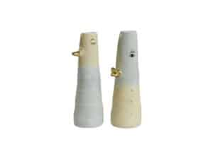 Speedtsberg keramik vaser med ansigt Gul