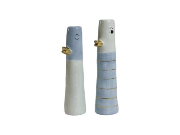 Speedtsberg keramik vaser med ansigt Blå