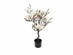 Kunstigt Magnoliatræ Hvid H80 cm