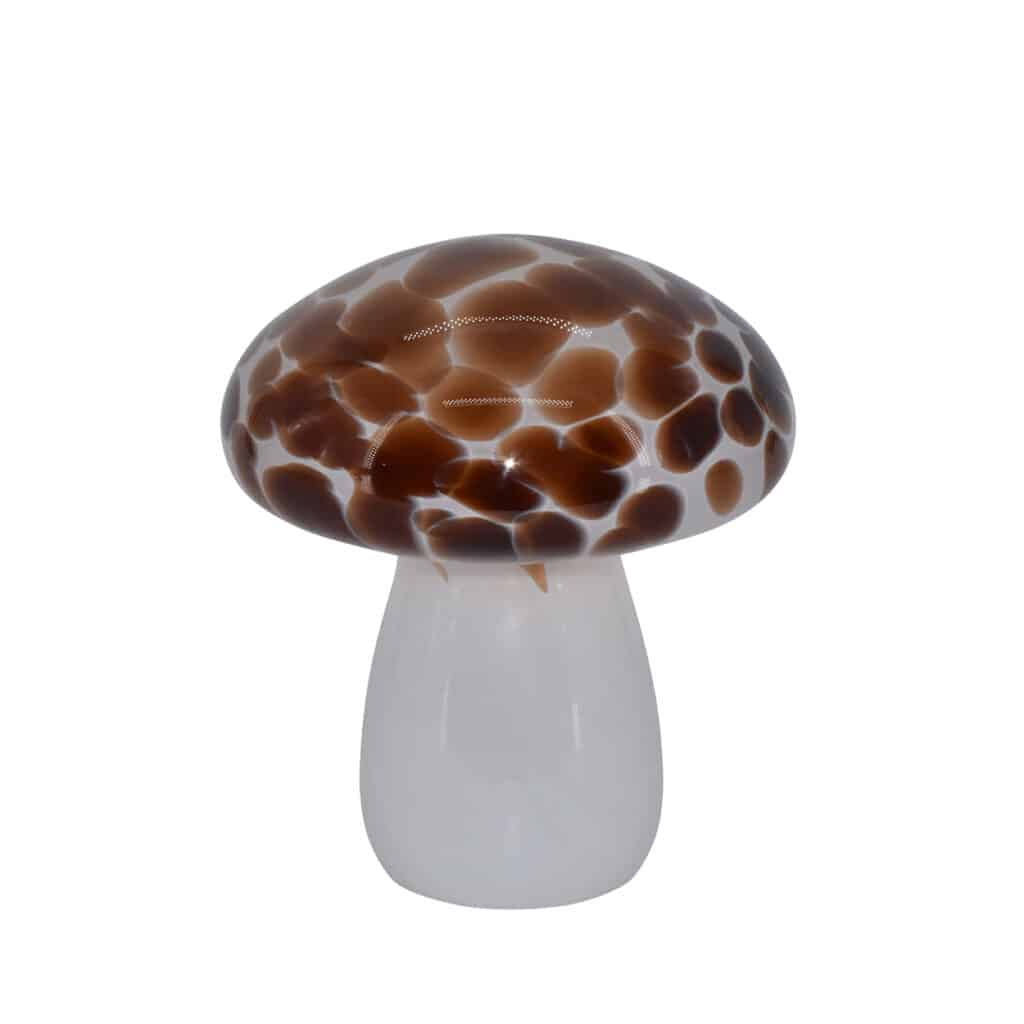 La Vida Mushroom glaslampe Cognac
