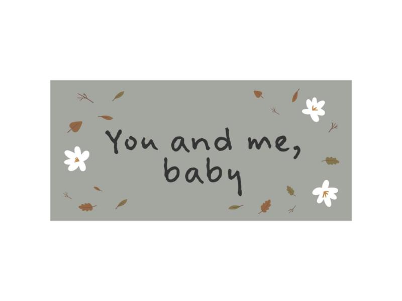 Metalskilt You and me baby