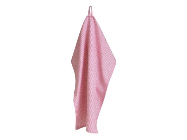 Viskestykke Stribet Pink/Hvid