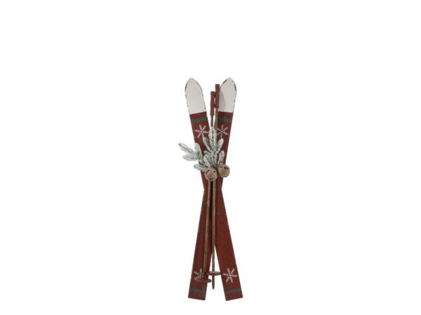 Chic Antique Vintage ski med stave