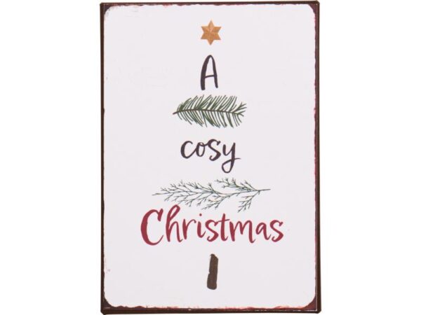 Metalskilt A cosy Christmas