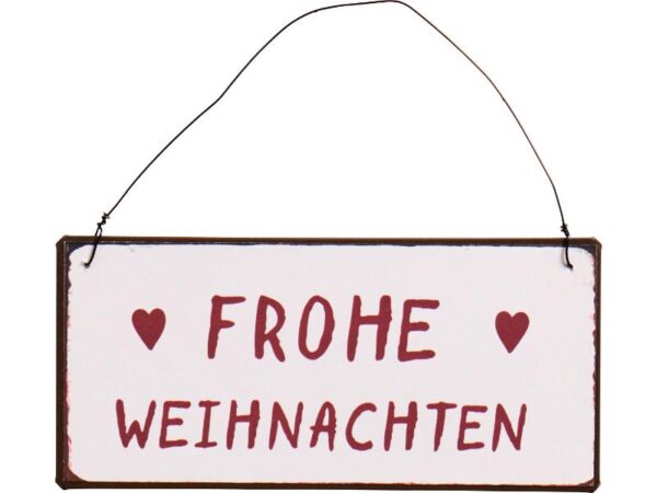Metalskilt Frohe Weihnachten