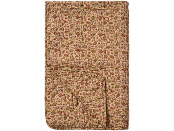 Ib Laursen Quilt Brun m/blomsterranker