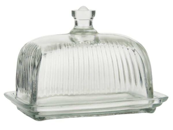 Ib Laursen Smørboks m/riller glas