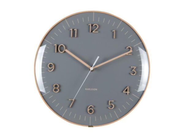 Karlsson Vægur Esencia Dome Dark Grey