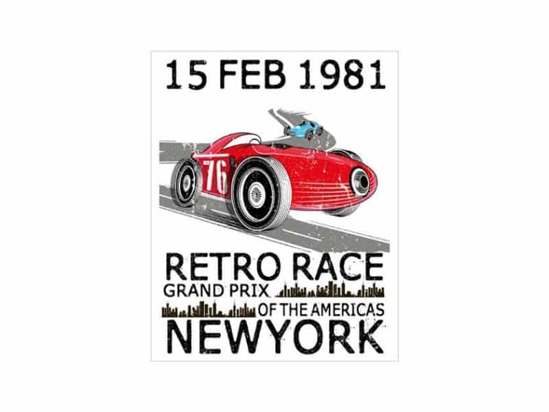 Metalskilt Retro Race