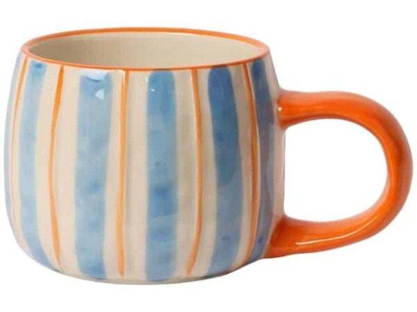 Au Maison Stribet Krus blå/orange