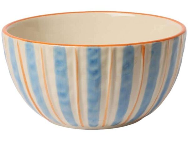Au Maison Stribet Skål blå/orange 