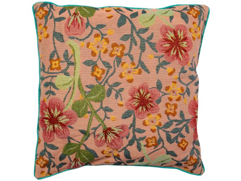 Au Maison Pude m/fyld Blomster 50x50 