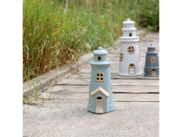 Chic Antique Fyrtårn m/LED Sky Blue
