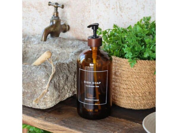 Chic Antique Flaske m/pumpe 1000 ml. Mocca
