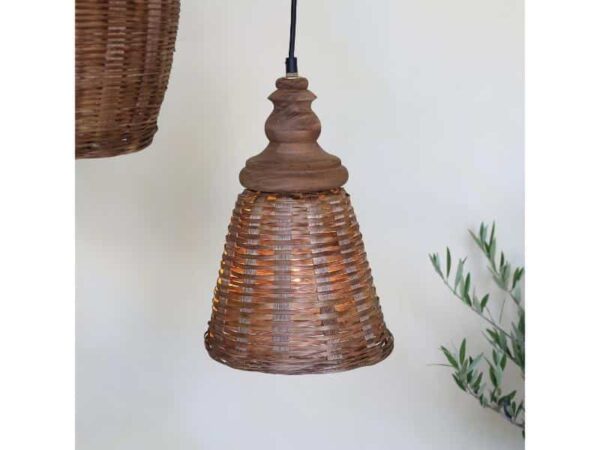 Chic Antique Lampe Rattanflet Ø:22 cm