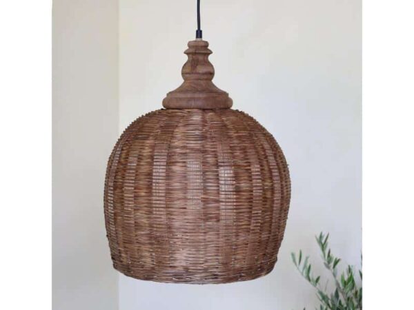 Chic Antique Lampe Rattanflet Ø:34 cm