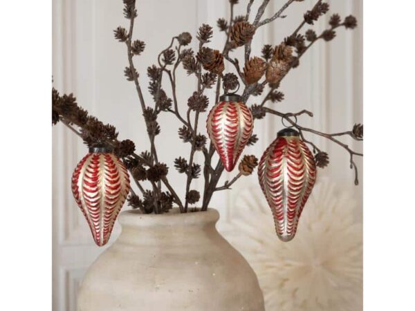 Chic Antique Julekugler 3 stk. Cherry/Champagne