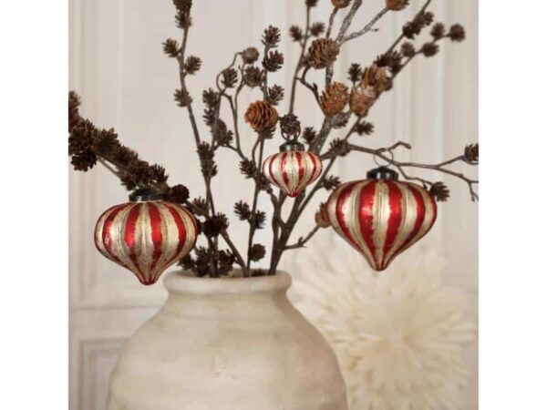 Chic Antique Julekugler 3 stk. Cherry/Champagne