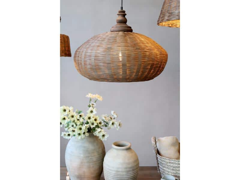 Chic Antique Lampe Rattanflet Ø:62 cm