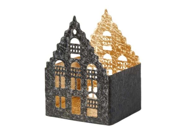 Speedtsberg Hus t/Fyrfad Black/Gold 10 cm