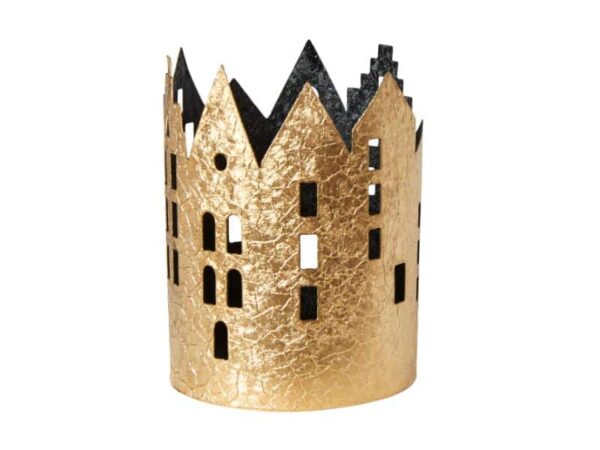 Speedtsberg Hus t/Fyrfad Gold/Black 10 cm