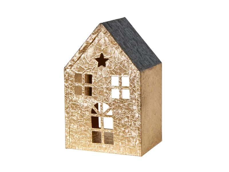 Speedtsberg Hus t/Fyrfad Gold/Black 12 cm