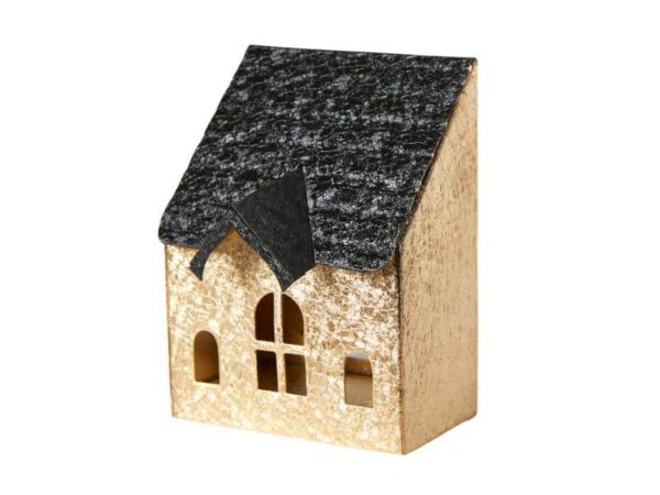 Speedtsberg Hus t/Fyrfad Gold/Black 12 cm