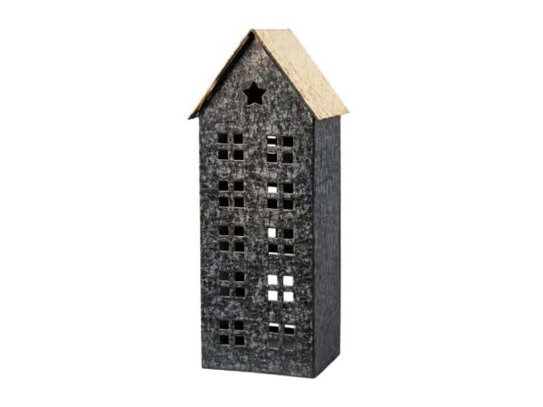 Speedtsberg Hus t/Fyrfad Black/Gold 18 cm