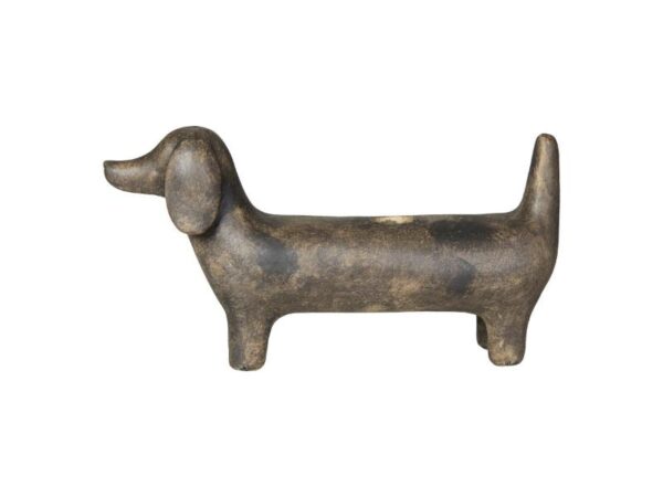 Speedtsberg Lysestage Hund i Cement – Brun