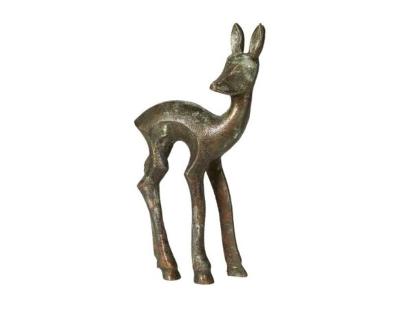 Speedtsberg Rensdyr Antik Grøn i Aluminium – H20 cm