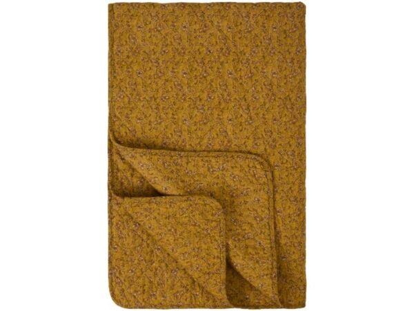 Ib Laursen Quilt Mustard m/blomsterranker
