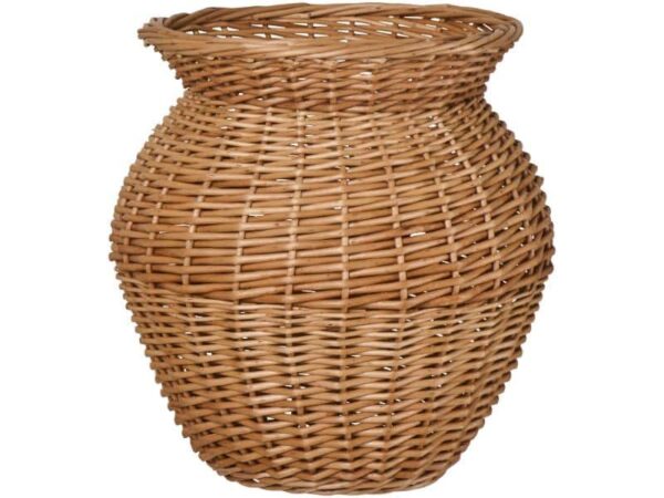 Ib Laursen Krukke i Pileflet H30 cm – Håndflettet Naturkurv