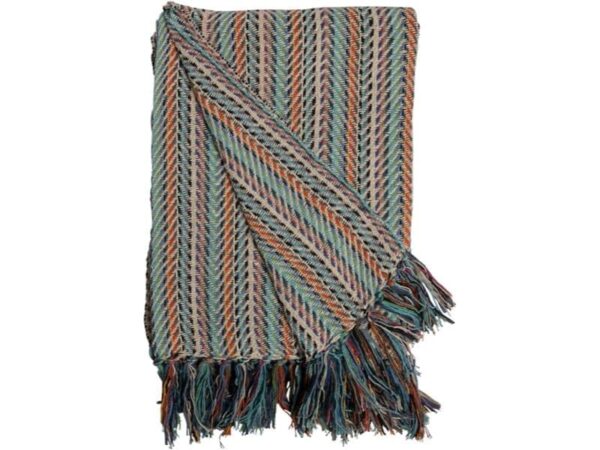 Au Maison Recycled Plaid Unika Natur/Blå